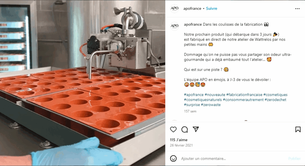 Instagram contenu coulisses entreprises